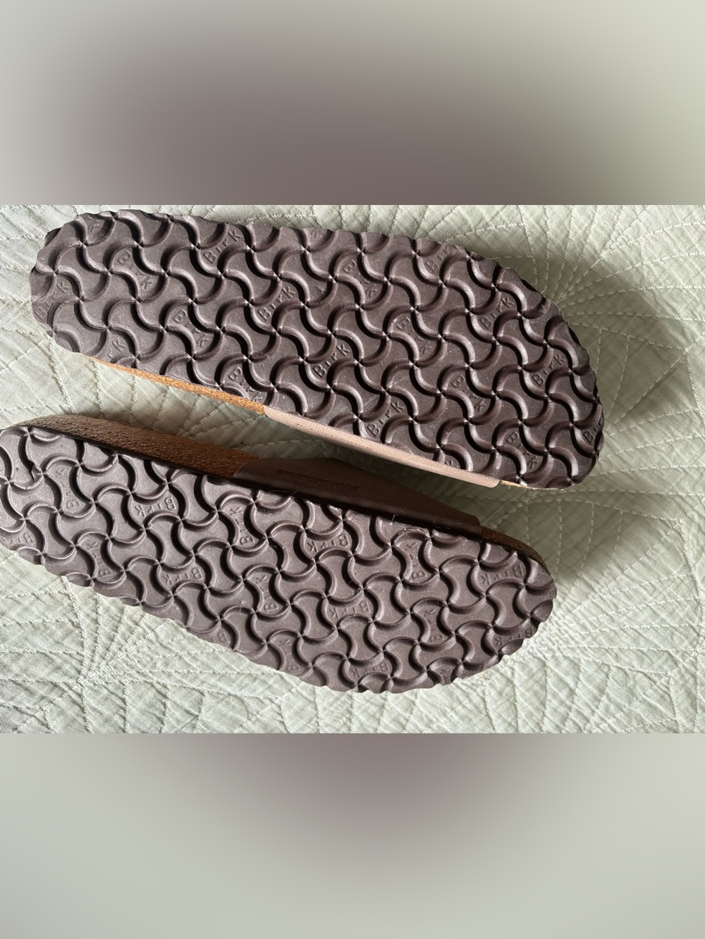 Like New, Birkenstock Catalina Slide Brown Single Strap Sandals - Picture 3 of 4